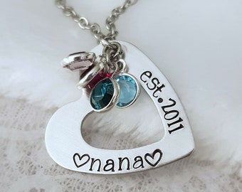 Personalized Nana Necklace,Grandma Jewelry,Birthstone Necklace, Necklace,Nana Jewelry,Grandma Gift, Nana Gift,Grandma Jewelry, Gift for Nana