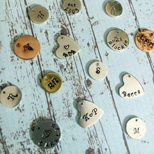 Add a Disc, Add a Small Hand Stamped Charm. Please note, this is an add on only!