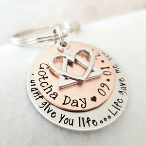 Personalized Adoption Keychain, Gift for Adoption,  Adoption Gift, Custom Made Adoption Key Chain, Gift for Adoptive Child, Blended Family