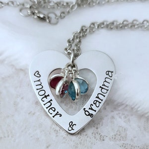 Personalized Grandma Necklace, Mom Necklace, Grandma Gift, Mother Jewelry,Birthstone Necklace, Gift for Mom,Mother Gift, Grandma Jewelry