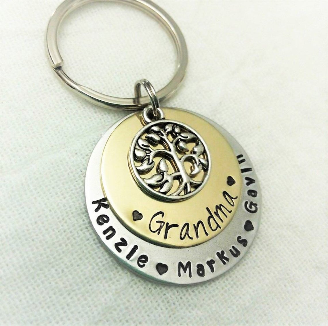 Personalized Grandma Key Chain Grandma Gift Mother's Day Etsy