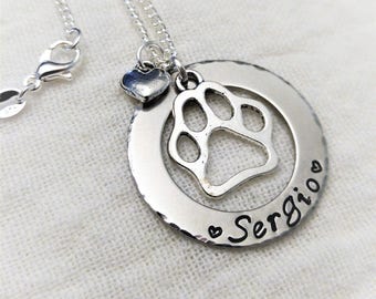Personalized Pet Name Necklace,Gift With Pets Name,Pet Lover Gift,Pet Lover Jewelry,Pet Name Jewelry,Cat Name Necklace,Dog Name Necklace