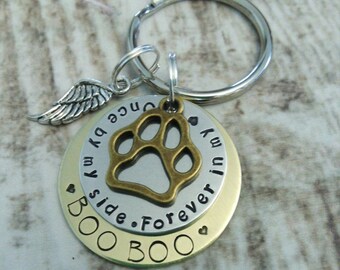 Personalized Dog Memorial Key Chain, Cat Memorial Key Chain, Pet Memorial Key Chain, Pet Remembrance Gift, Memorial Gift, Sympathy Key Chain