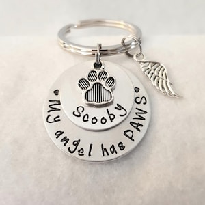 Pet Memorial Keychain,Personalized Memorial Keychain,Pet Remembrance Key Chain,Dog Remembrance Keychain,In Memory of Key Chain,Pet Memorial