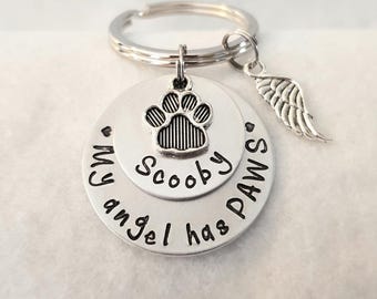 Pet Memorial Keychain,Personalized Memorial Keychain,Pet Remembrance Key Chain,Dog Remembrance Keychain,In Memory of Key Chain,Pet Memorial