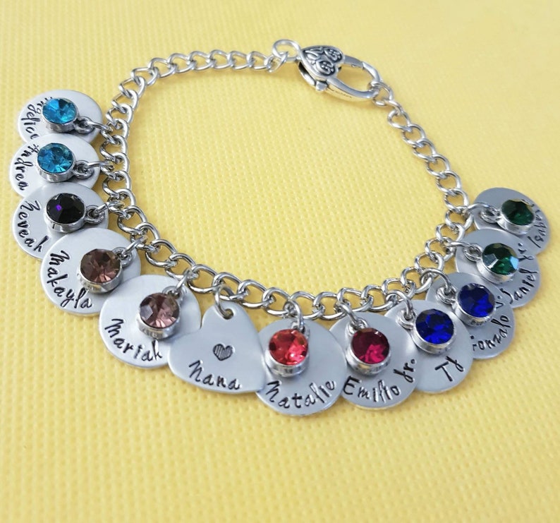 Personalized Nana Bracelet,Hand Made Nana Bracelet, Grandma Bracelet,Grandma Gift,Grandma Jewelry,Nana Jewelry,Gift for Grandma,Custom Gift image 8