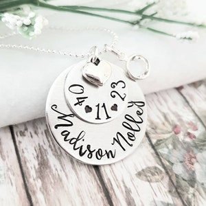 New Mom Necklace, Mom Jewelry,Grandma Jewelry, New Grandma Gift,Gift for Her, Personalized Necklace, New Mom Gift,Baby Shower Gift,Push Gift