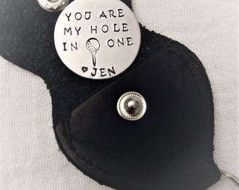 Personalized Golf Ball Marker,Husband Gift,Wife Gift,Golfer Gift,Gift for Golfer,Gift for Him,Boyfriend Gift,Hand Stamped Ball Marker