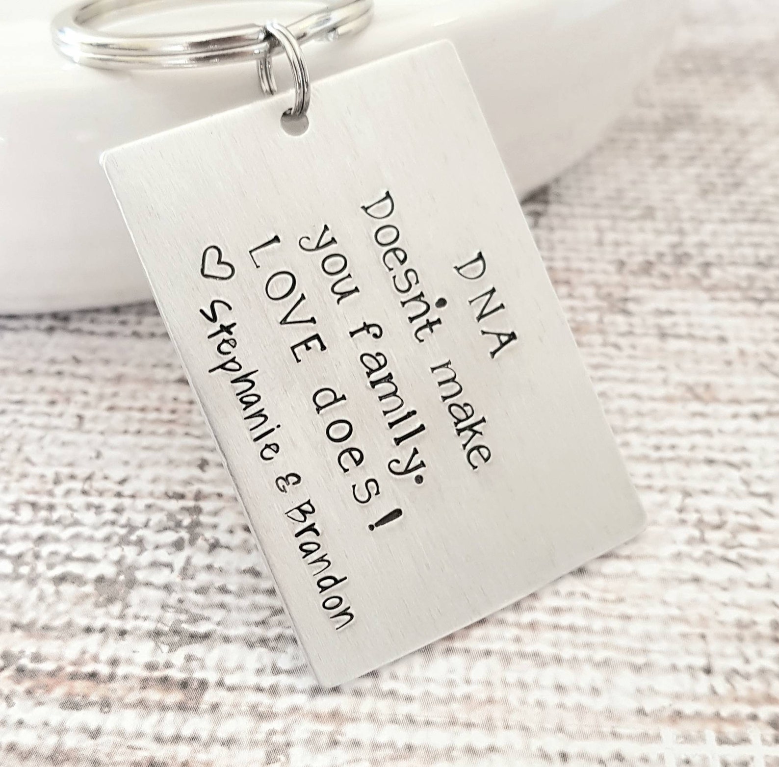 Stepdad Keychain Personalized Key Chainstep Father Gift Etsy