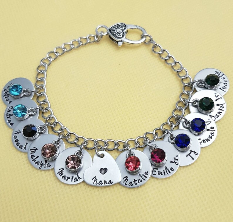 Personalized Nana Bracelet,Hand Made Nana Bracelet, Grandma Bracelet,Grandma Gift,Grandma Jewelry,Nana Jewelry,Gift for Grandma,Custom Gift image 5