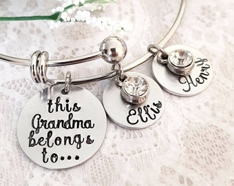 Grandma Bracelet, Personalized Gift for her, Grandma Jewelry, Grammy Bracelet, Gift for Grandma, Gift For Grammy, Grandma Gift, Grammy Gift