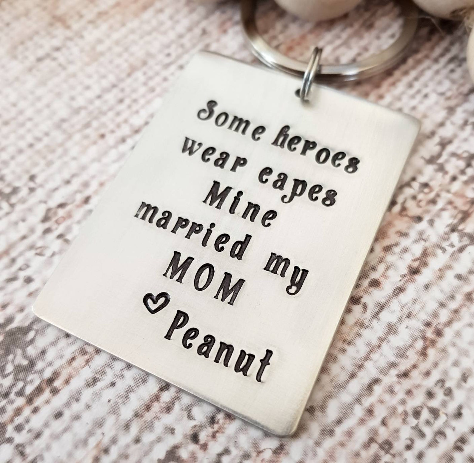 Personalized Stepdad Key Chain Step Father Key Chain Etsy