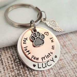 Pet Memorial Keychain,Personalized Memorial Keychain,Pet Remembrance Key Chain,Dog Remembrance Keychain,In Memory of Key Chain,Pet Memorial