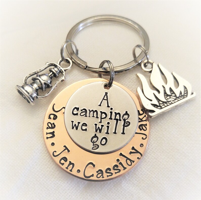 Camping Key ChainGift for CamperPersonalized KeychainGift Etsy