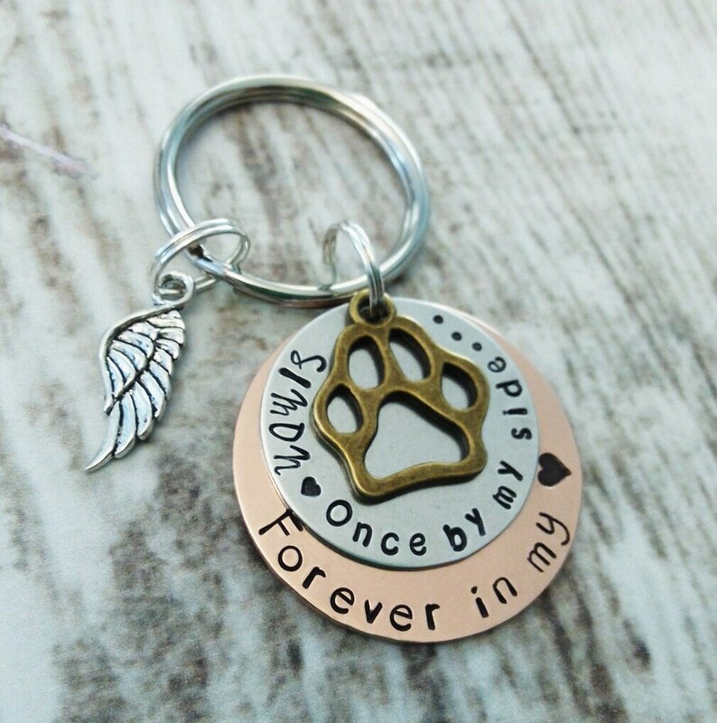 Pet Memorial Key Chain Personalized Pet Remembrance Key Etsy
