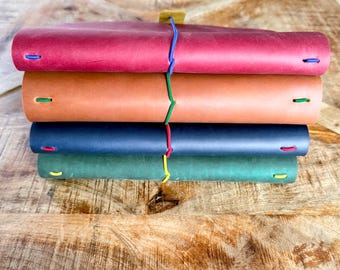 Personalised Refillable Notebook Holder | A5 Leather Folio | Custom Planner & Journal Cover