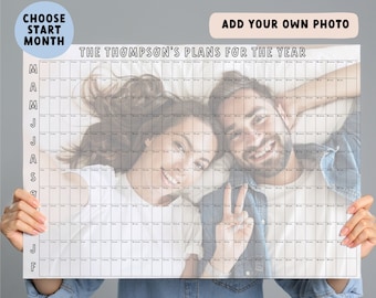 Personalised Photo Wall Planner - A2 & A1 Wall Chart - Custom Date Year Calendar