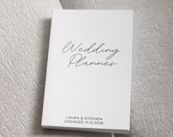 Personalised Engagement Gift for Bride | Minimal Wedding Planner Organiser Book
