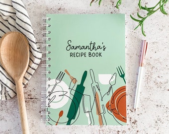 Personalised Recipe Book - A5 Recipe Binder - Cooking Lover Present - Gift for Bakers - Recipe Organiser - Cookbook Diary - Recipe Blanks