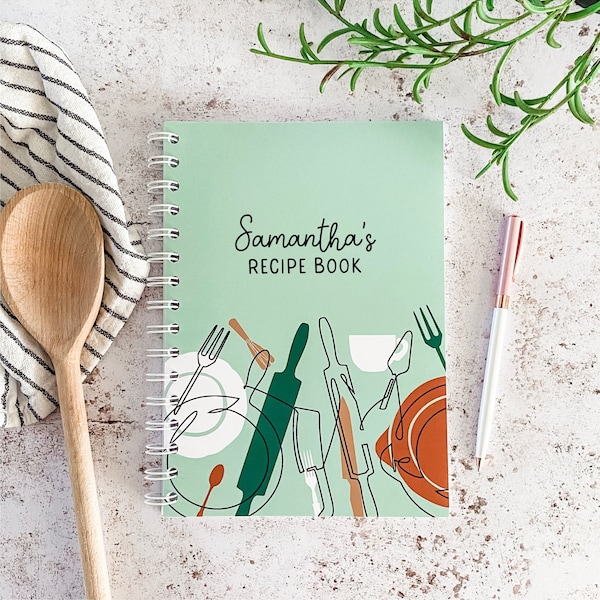 Personalised Recipe Book - A5 Recipe Binder - Cooking Lover Present - Gift for Bakers - Recipe Organiser - Cookbook Diary - Recipe Blanks