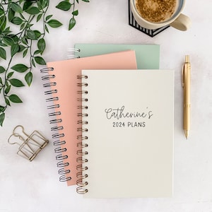 Personalised 2024 Diary - Week to view - A5 Dated Year Planner - Gift for Her - Personalized Journal - 2024 Organiser - Twenty twenty four