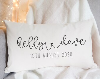 Engagement pillow | Etsy Personalised PILLOW CASES Wedding Bride
