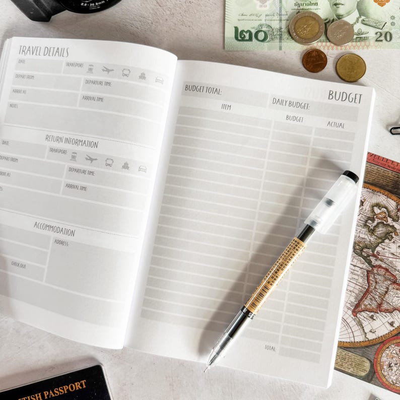 Ultimate Travel Journal | Personalised Adventure Gift | World Map & Photo Pages | Travel Planner and Diary immagine 11
