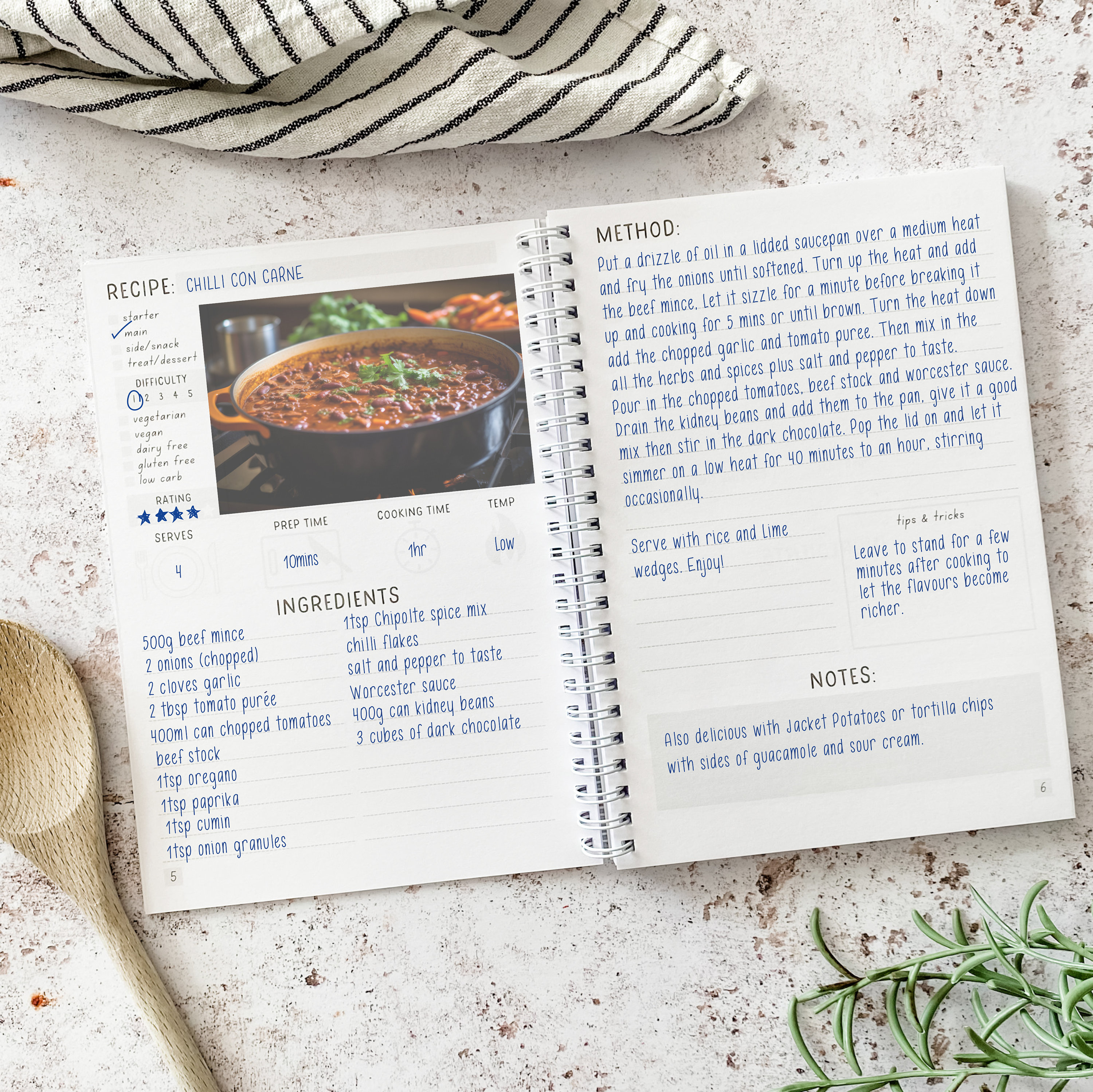 Mon carnet de recettes à remplir: Cahier de Cuisine a Remplir 100 Recettes  à Personnaliser pour Passionné de Cuisine / Livre de Cuisine Idée Cadeau