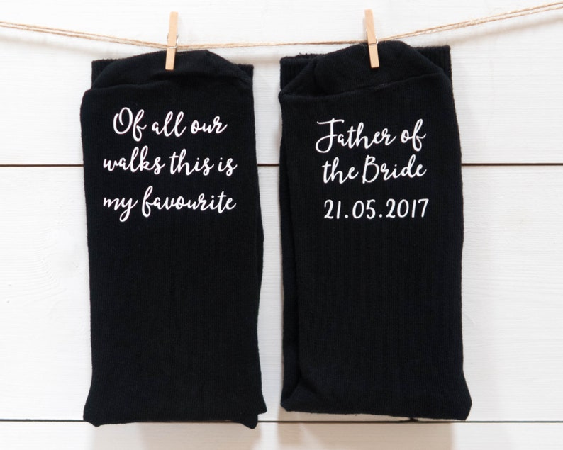 Personalised Wedding Socks Father of the Bride Favourite | Etsy