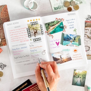 Ultimate Travel Journal | Personalised Adventure Gift | World Map & Photo Pages | Travel Planner and Diary immagine 2