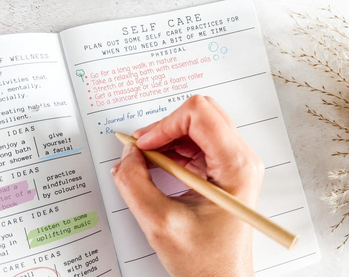 Self Care Journal - Wellness Planner with Mood, Sleep & Habit Trackers