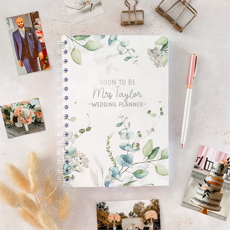Personalised Wedding Planner Book Bride Gift Personalized Wedding Planning Book Gift for Her Wedding Organiser Engagement Gift image 4