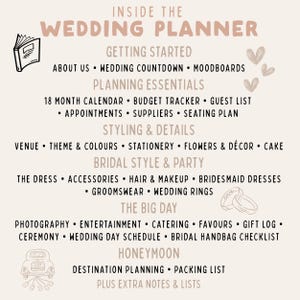 Personalised Wedding Planner | Engagement Gift for Bride | Wedding Organiser & Planning Book image 11