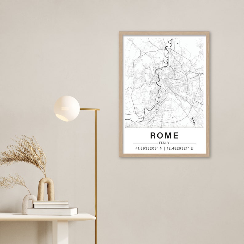 Stampa personalizzata della mappa della posizione 3 per 2 Stampa della città Poster da parete Poster della mappa della città Stampa della mappa personalizzata Mappa della città personalizzata immagine 8