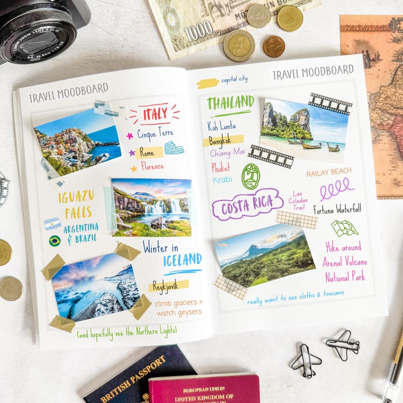 Ultimate Travel Journal | Personalised Adventure Gift | World Map & Photo Pages | Travel Planner and Diary immagine 4