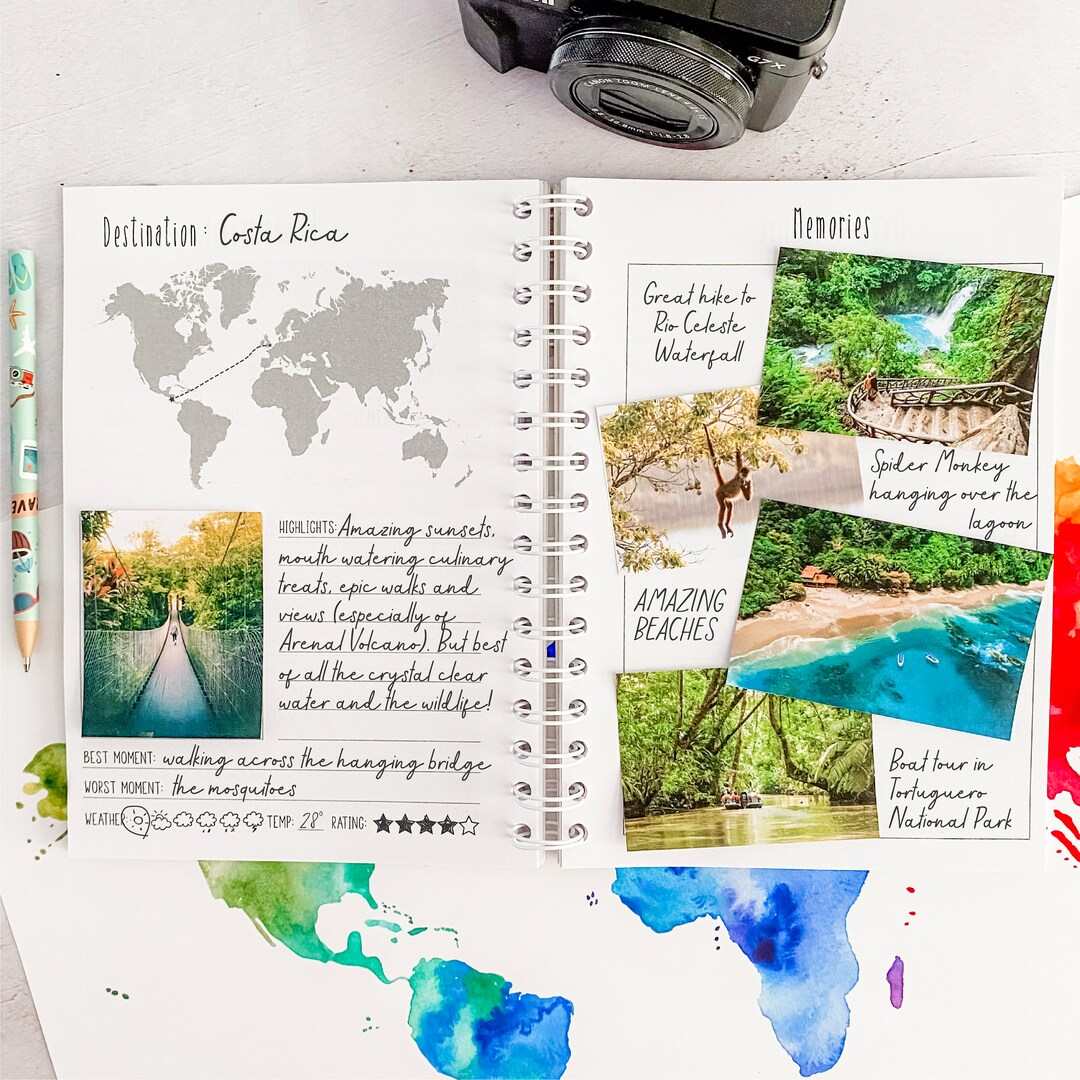 Personalised Travel Journal - Adventure Gift - Holiday Memory Book ...