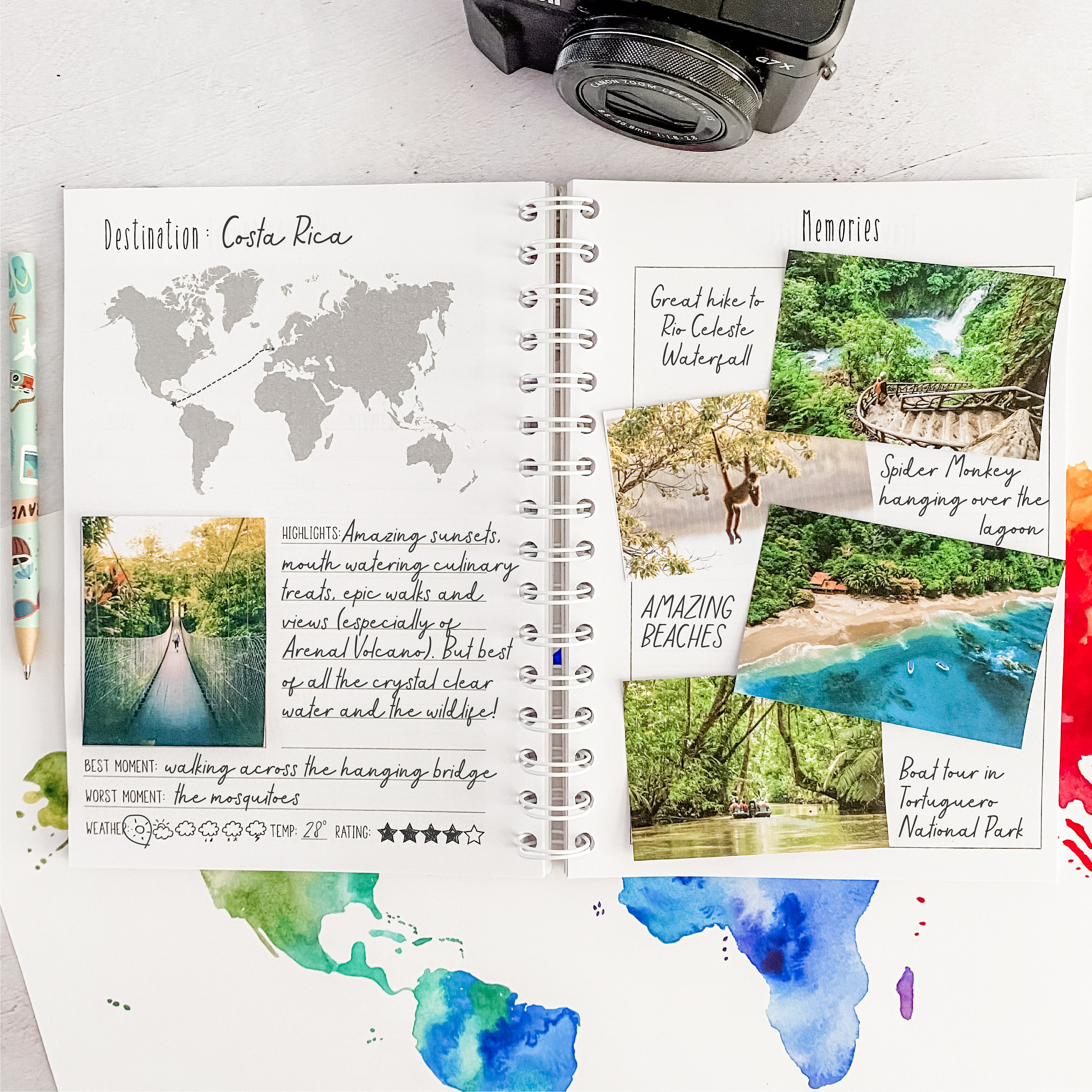 Personalised Travel Journal Adventure Gift Holiday Memory Book