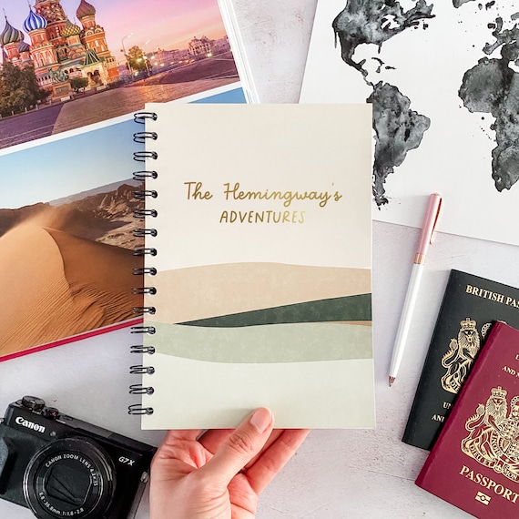 Personalised Travel Journal Adventure Gift Holiday Memory Book
