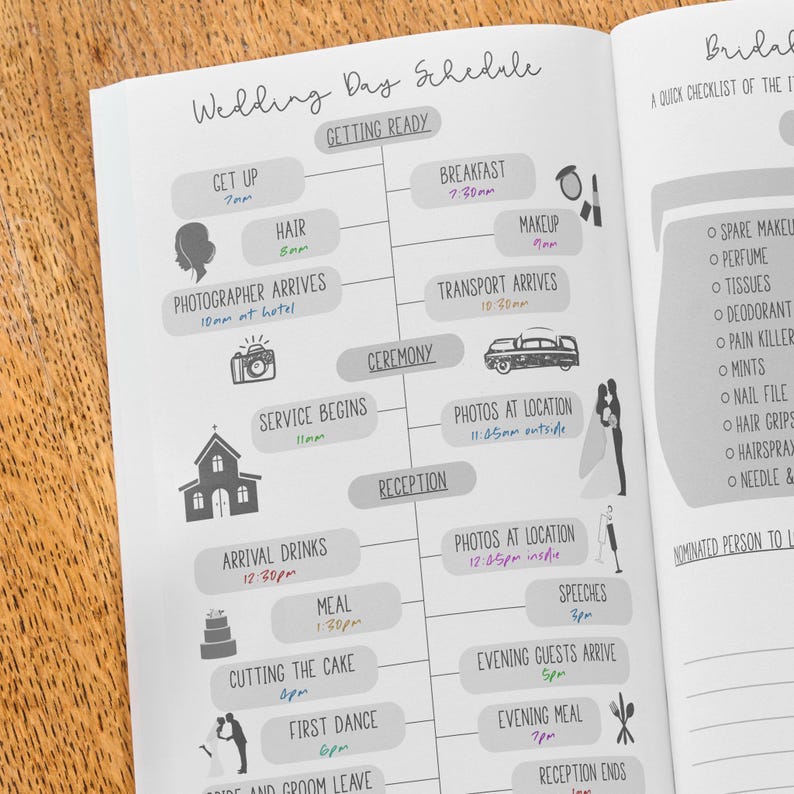 Personalised Wedding Planner | Engagement Gift for Bride | Wedding Organiser & Planning Book image 10