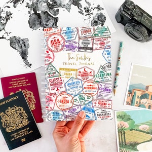 Carnet de voyage cadeau d'aventure personnalisé livre de souvenirs de vacances amateur de voyage carnet de voyage cadeau pour les voyageurs organisateur de voyage image 5