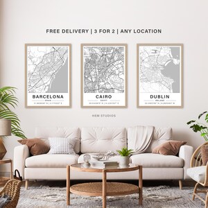 Personalised City Map Print | Custom Location Wall Art (3 for 2 offer)