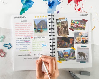 Ultimate Travel Journal | Personalised Adventure Gift | Holiday Memory Book | Travel Planner | Gift for Travellers | Globetrotter Diary