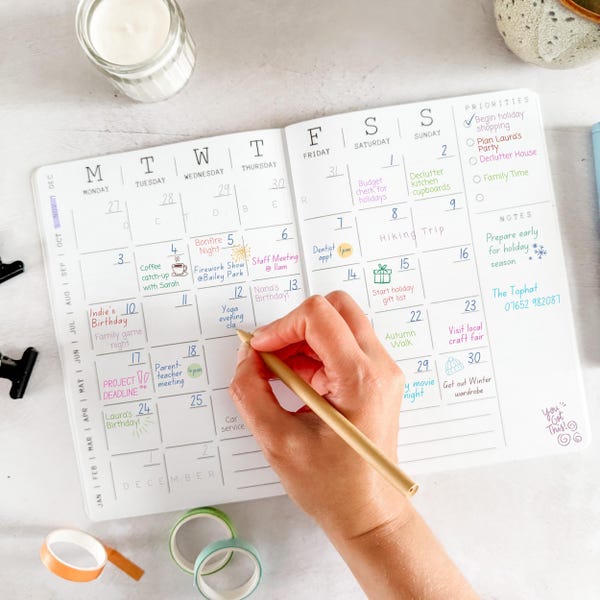 Monthly Planner - 24-Month Calendar for Goal Setting & Productivity