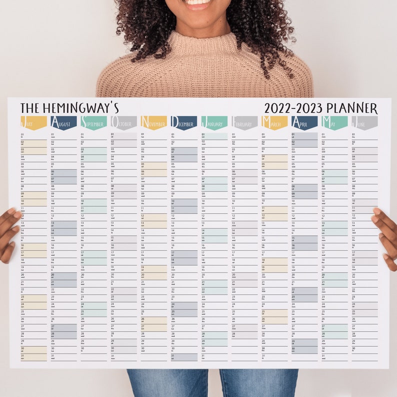 mid-year-wall-planner-personalised-2022-2023-wall-calendar-etsy