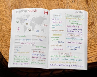 Ultimate Travel Journal | Personalised Adventure Gift | World Map & Photo Pages | Travel Planner and Diary