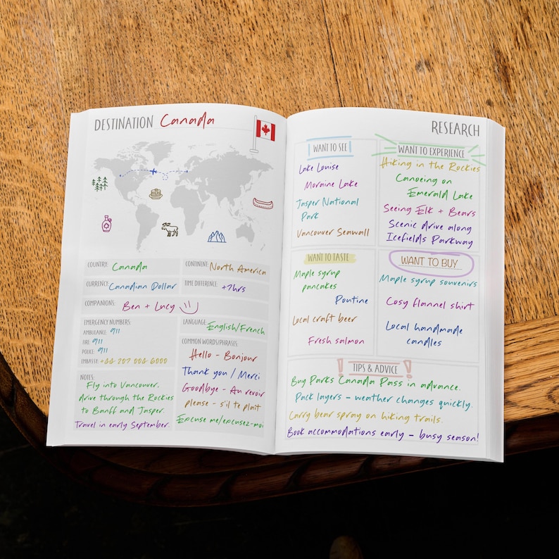 Ultimate Travel Journal | Personalised Adventure Gift | World Map & Photo Pages | Travel Planner and Diary immagine 1