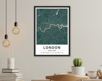 Impresión de mapa de ubicación personalizada - 3 por 2 - Impresión de la ciudad - Póster de arte de pared - Póster del mapa de la ciudad - Impresión de mapa personalizada - Mapa de la ciudad personalizado