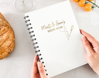 Personalised Recipe Book - Minimal Design - A5 Recipe Binder - Cooking Lover Present - Gift for Bakers - Recipe Organiser - Cookbook Diary