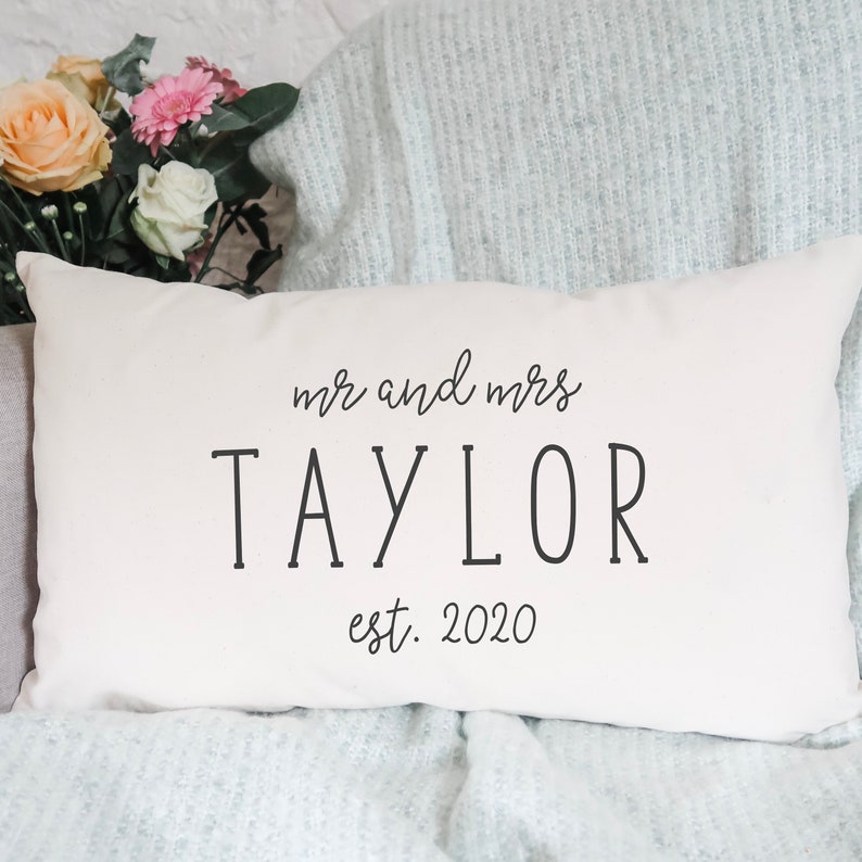Personalised Mr and Mrs Cushion Personalized Pillow Etsy UK