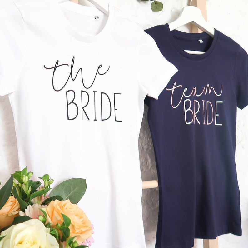 personalised bridesmaid t shirts